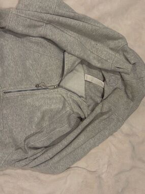lululemon athletica Women’s Heather Gray Full-Zip Sweater Jacket